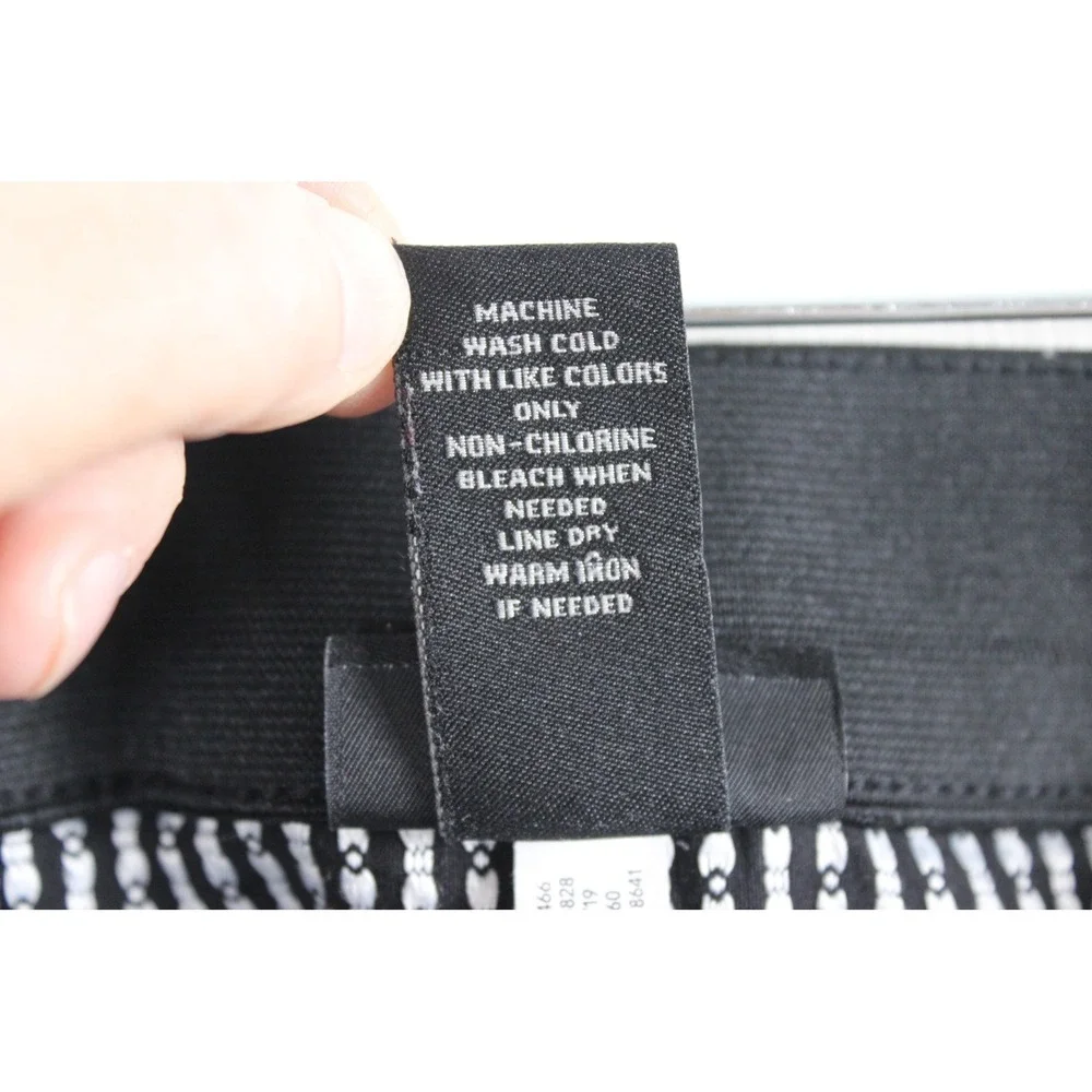 Lane Bryant Black‎ Petite Dot Pull On Stretch Pants Size 14